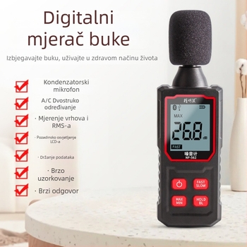 Smart Mouse Nf-562 ručni visokoprecizni mjerač buke, detektor decibela i analizator spektra buke za kućnu upotrebu