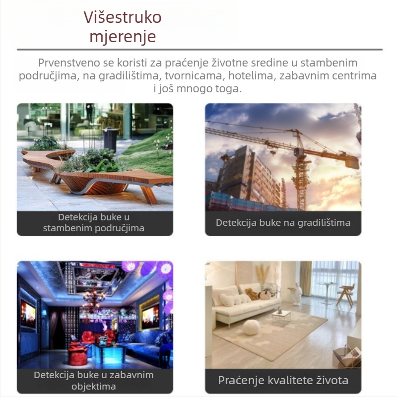 Smart Mouse Nf-562 ručni visokoprecizni mjerač buke, detektor decibela i analizator spektra buke za kućnu upotrebu