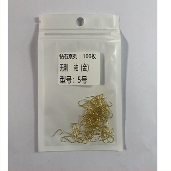 Kuka za ribolov, Gold Diamond serije, za potoke, jezera i rijeke; materijal: visoko ugljično željezo; s bodom; broj kuka: 1–10; pakiranje: 2000 kom