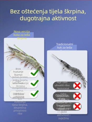 Kuka za lignje i hobotnice — svijetleći, mekani čelični žica, bez bodlji