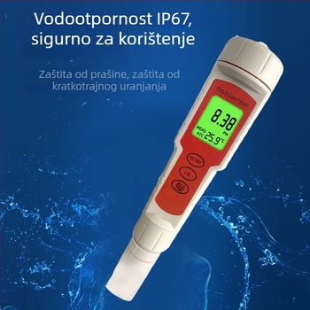 EC-9908 Prijenosni analizator kvalitete vode: EC 0-9999, pH 0-14, TDS 0-9999; Točnost 0.01; Napajanje: 1.5V×4