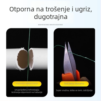 Set ribolovnog rig-a s dvostrukim udicama – glavna linija, snažan povlačenje