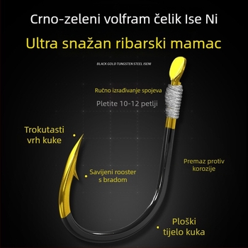 Set ribolovnog rig-a s dvostrukim udicama – glavna linija, snažan povlačenje