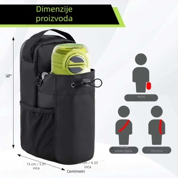 Sportska torba od poliestra, prozračna s odjeljivanjem suho-mokro, unisex crossbody za vožnju biciklom
