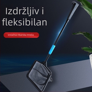 Izvlačna mreža za akvarij s ručnim držalom, okrugla ili četvrtasta glava, za zlatne ribe i tropske ribe