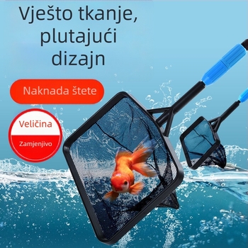 Izvlačna mreža za akvarij s ručnim držalom, okrugla ili četvrtasta glava, za zlatne ribe i tropske ribe