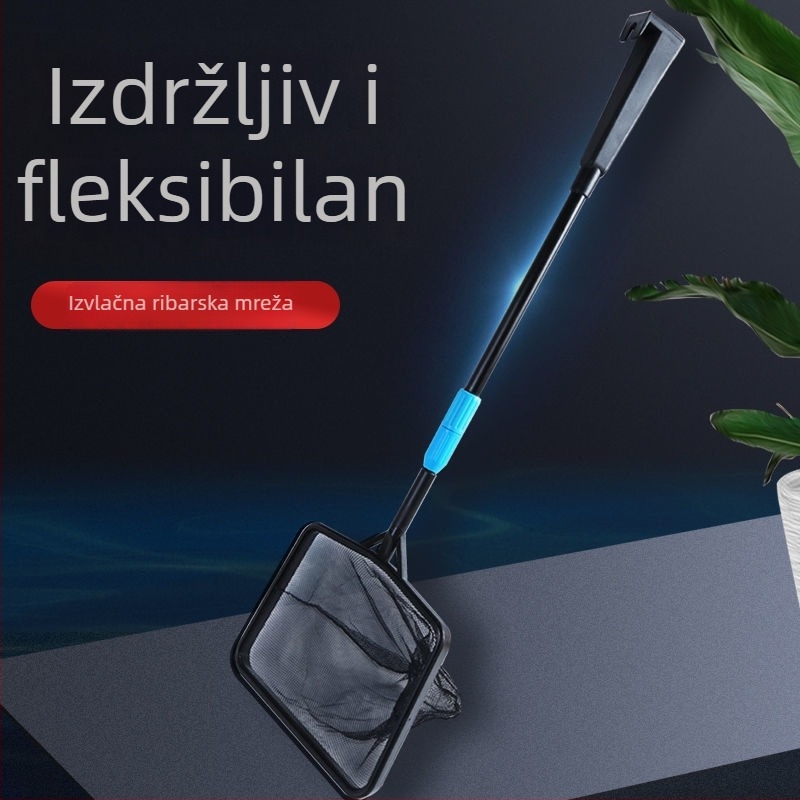 Izvlačna mreža za akvarij s ručnim držalom, okrugla ili četvrtasta glava, za zlatne ribe i tropske ribe