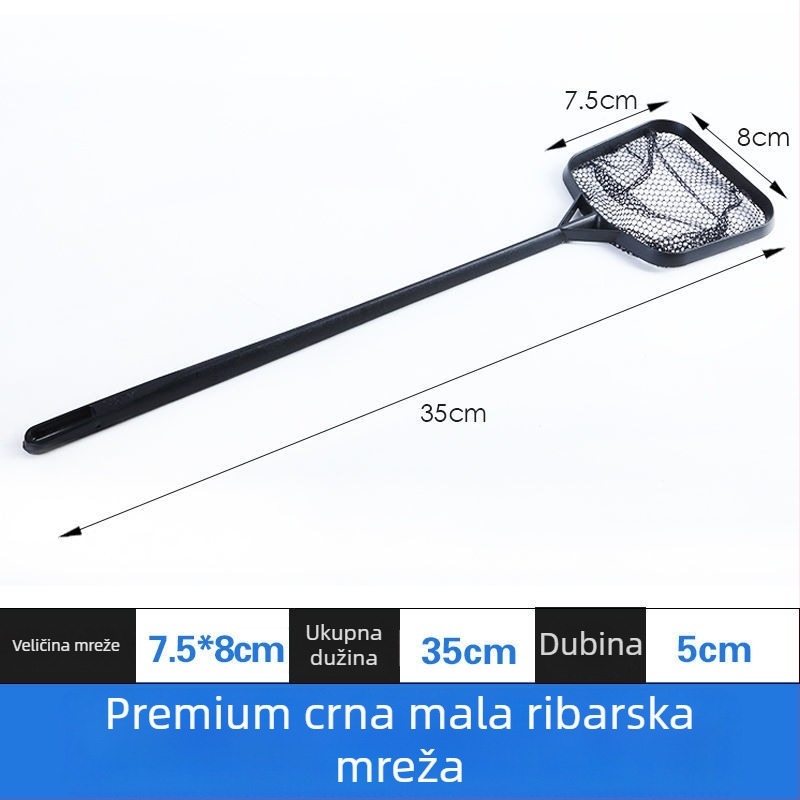 Izvlačna mreža za akvarij s ručnim držalom, okrugla ili četvrtasta glava, za zlatne ribe i tropske ribe