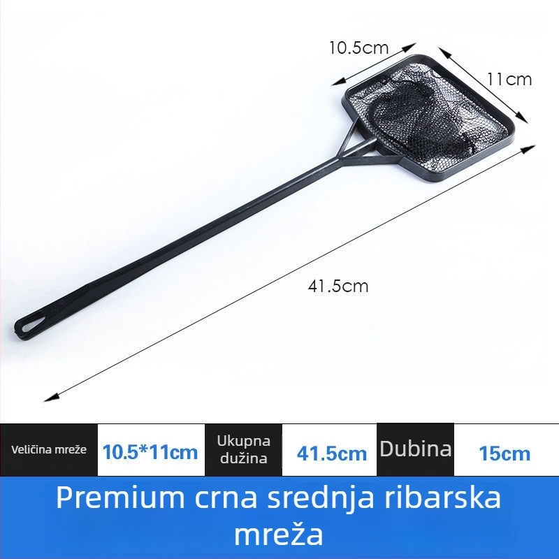 Izvlačna mreža za akvarij s ručnim držalom, okrugla ili četvrtasta glava, za zlatne ribe i tropske ribe