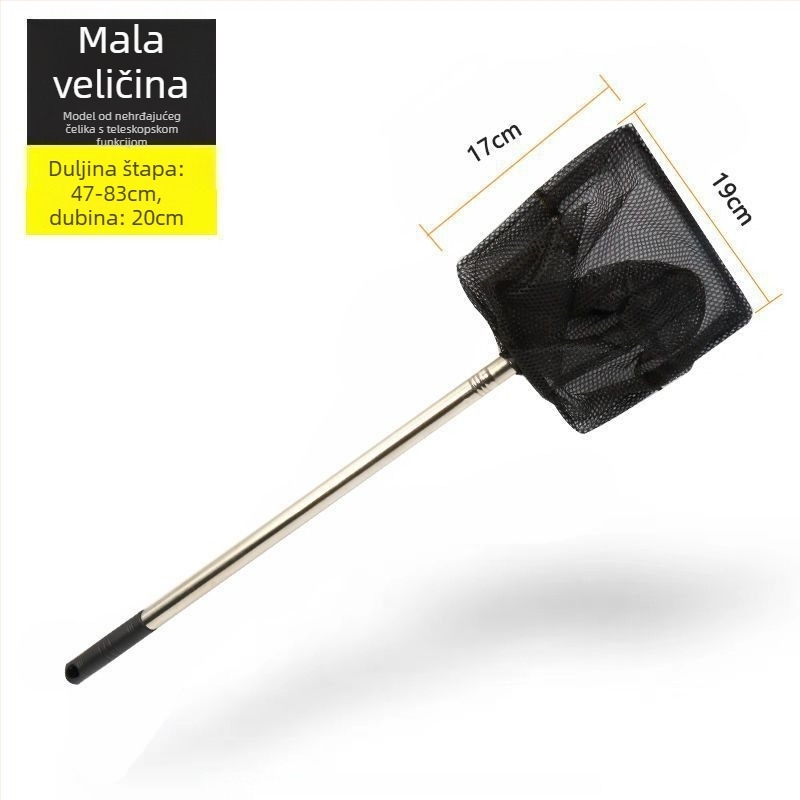 Izvlačna mreža za akvarij s ručnim držalom, okrugla ili četvrtasta glava, za zlatne ribe i tropske ribe