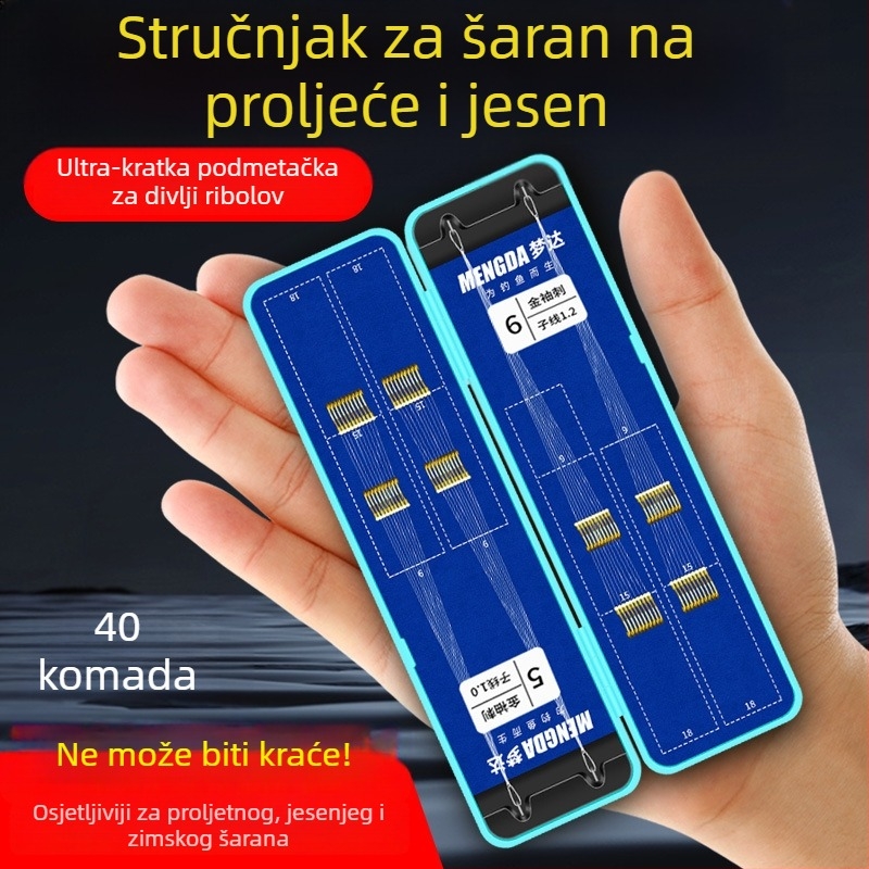 Barbane udice za ribolov s dvostrukim udicama, 40 komada u kutiji