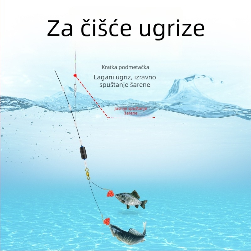 Barbane udice za ribolov s dvostrukim udicama, 40 komada u kutiji