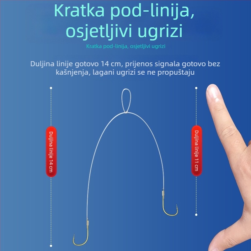 Barbane udice za ribolov s dvostrukim udicama, 40 komada u kutiji
