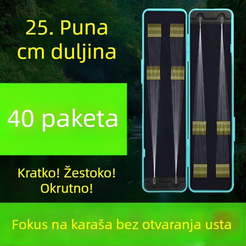 Barbane udice za ribolov s dvostrukim udicama, 40 komada u kutiji