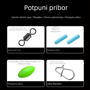 Kite ribolovni rig s linijom Mud Loach, udice Mud Loach za suspenziju, obrnute udice za mamac