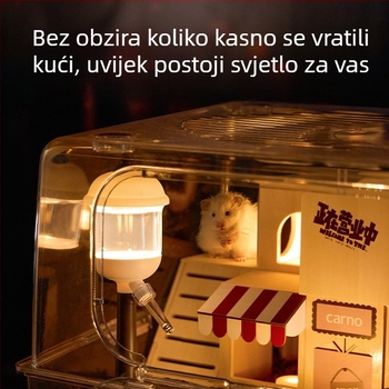 Kano posuda za vodu za hrčke s kugličnim ventilom, dozator vode za zlatne hrčke, guinejske svinje i zečeve