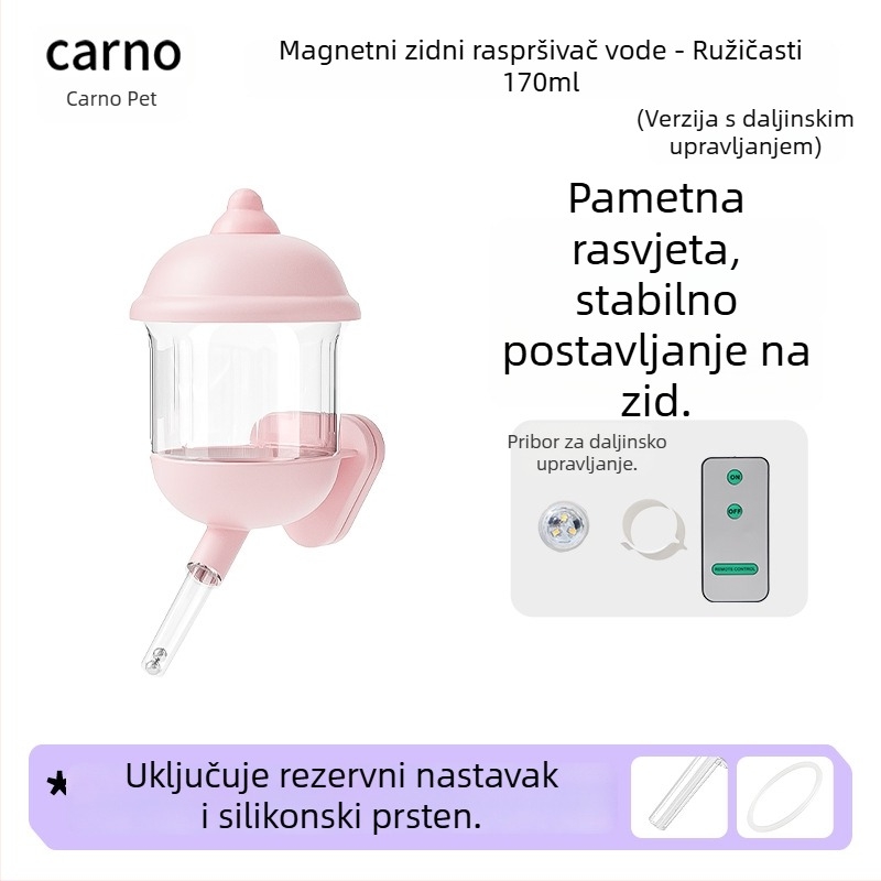 Kano posuda za vodu za hrčke s kugličnim ventilom, dozator vode za zlatne hrčke, guinejske svinje i zečeve