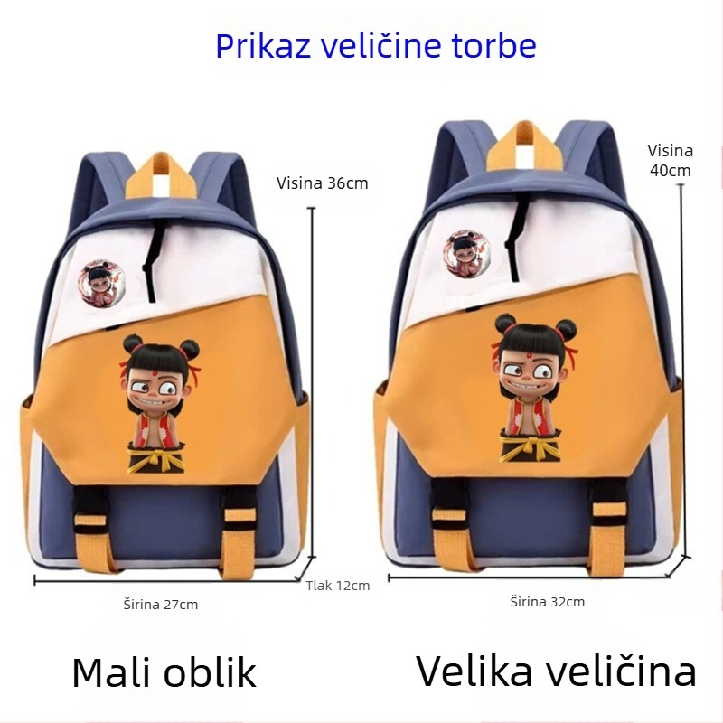 Nezha dječja školska torba – unisex, lagana, od Oxford tkanine, prozračna, vodootporna, izdržljiva, za vrtić do 5. razreda