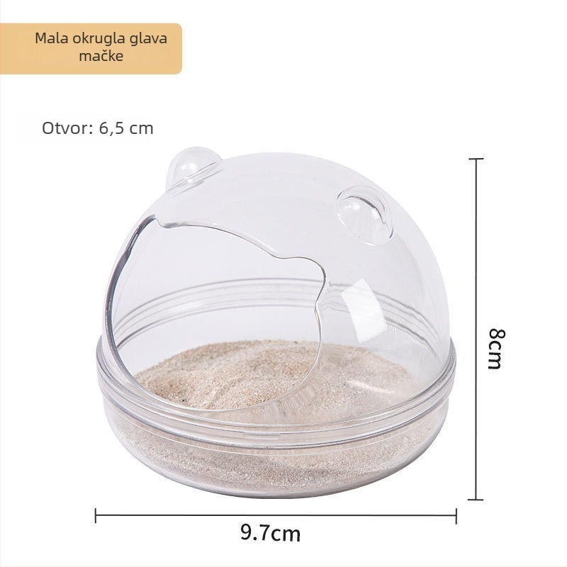 Kupaonica za hamstere – prozirna panoramska posuda za kupanje, plastika (Brand: Chengxi; Kategorija: Pet food utensils)