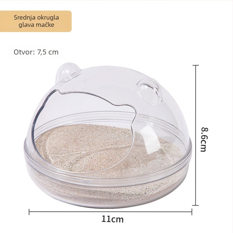 Kupaonica za hamstere – prozirna panoramska posuda za kupanje, plastika (Brand: Chengxi; Kategorija: Pet food utensils)