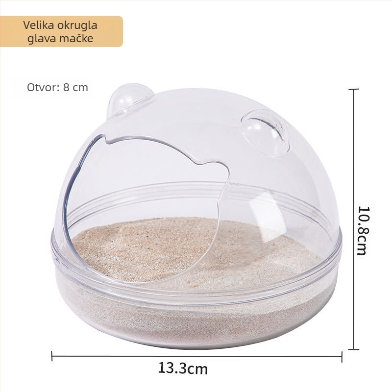 Kupaonica za hamstere – prozirna panoramska posuda za kupanje, plastika (Brand: Chengxi; Kategorija: Pet food utensils)
