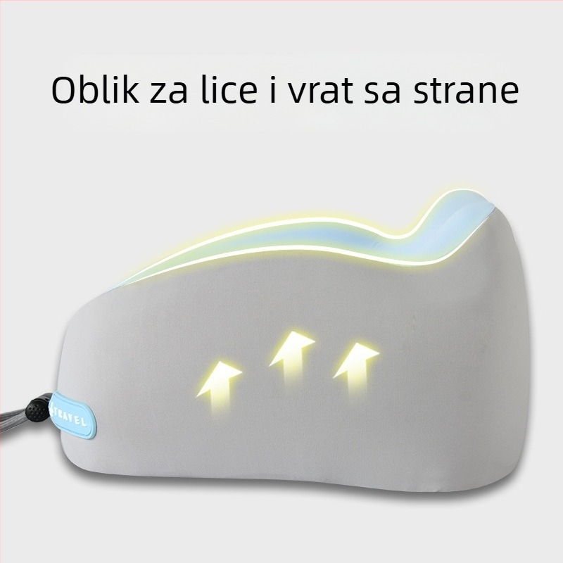 mainyer U-oblikovani putni jastuk s memorijskom pjenom, Ice Silk navlaka, moderni minimalistički stil, za odrasle