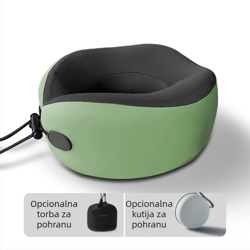 Wabin Pipe Putna jastučnica za vrat – U-oblik, memorijska pjena, poliester navlaka, za odrasle