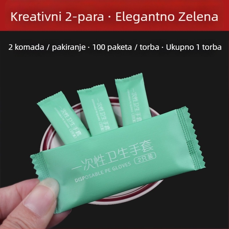 Jednokratne PE rukavice, pojedinačno pakirane, debljina 0,71 g, zaštita u dodiru s hranom, rok trajanja 36 mjeseci