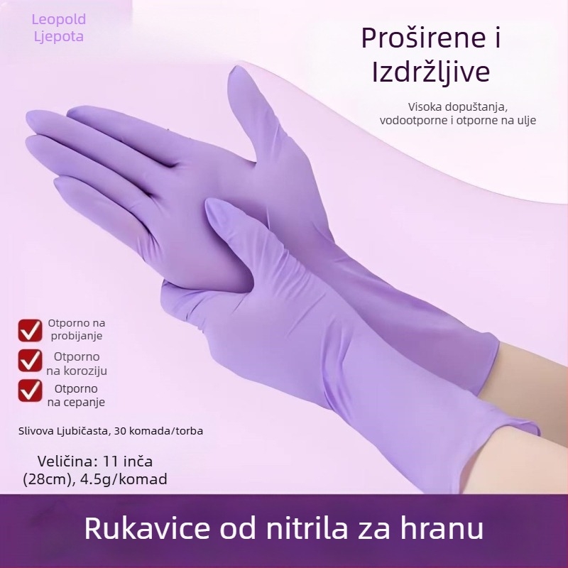 Nitrilne kuhinjske rukavice, debeli, jednokratne, otporne na ulje, za pranje suđa i čišćenje