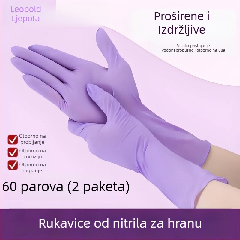 Nitrilne kuhinjske rukavice, debeli, jednokratne, otporne na ulje, za pranje suđa i čišćenje