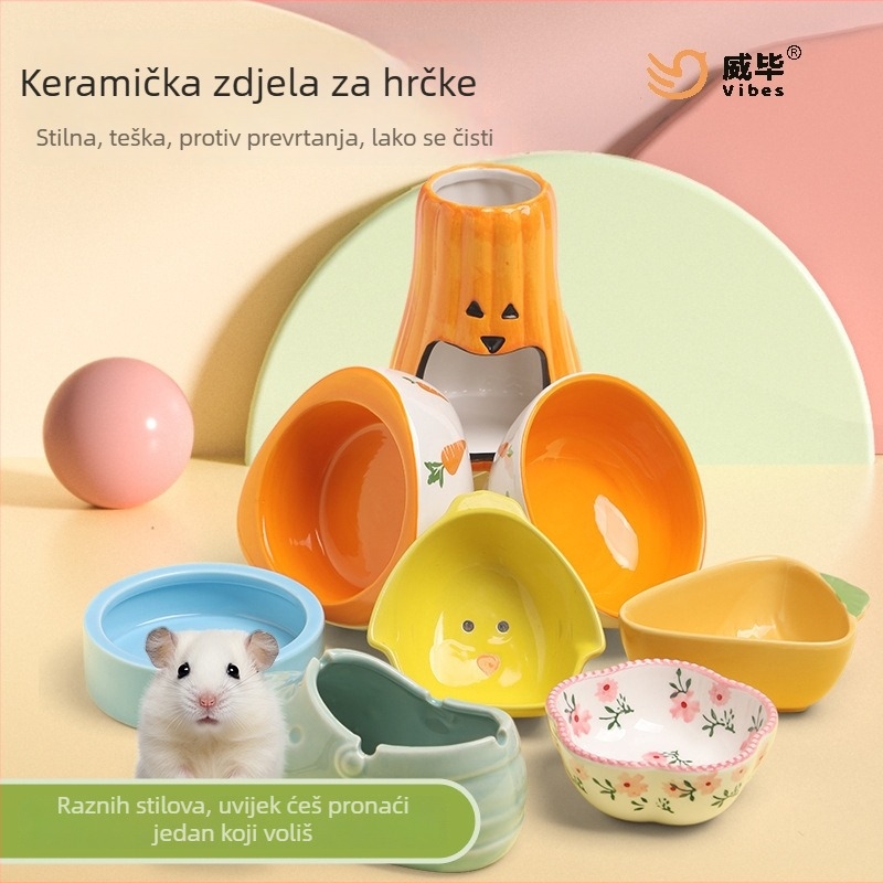 Keramička posuda za prehranu kućnih ljubimaca – Weibi, model C036014, zaštita od prevrtanja