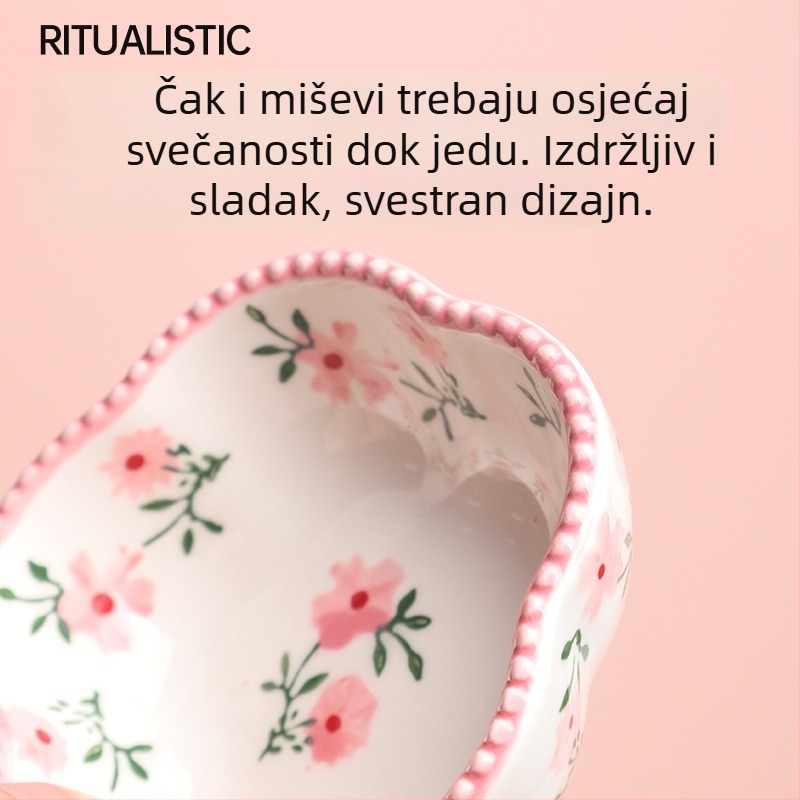Keramička posuda za prehranu kućnih ljubimaca – Weibi, model C036014, zaštita od prevrtanja