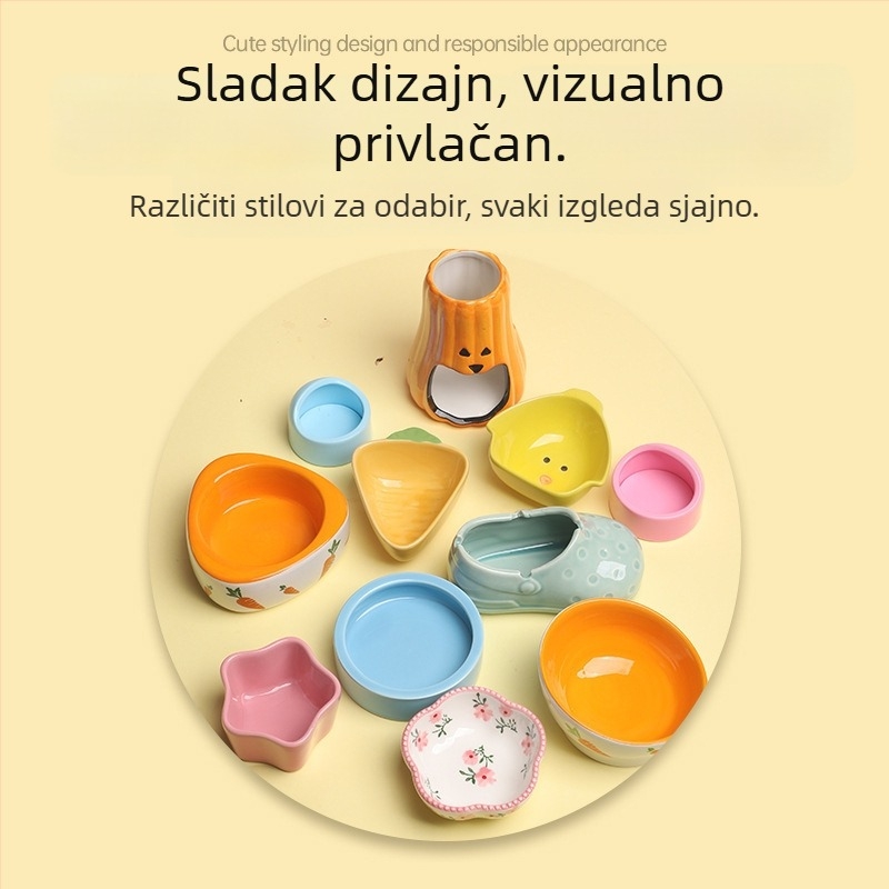 Keramička posuda za prehranu kućnih ljubimaca – Weibi, model C036014, zaštita od prevrtanja