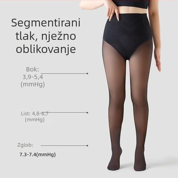 Pantyhose s efektom golih nogu, za žene, proljeće-jesen, crne, ultra prozirne, podizanje stražnjice