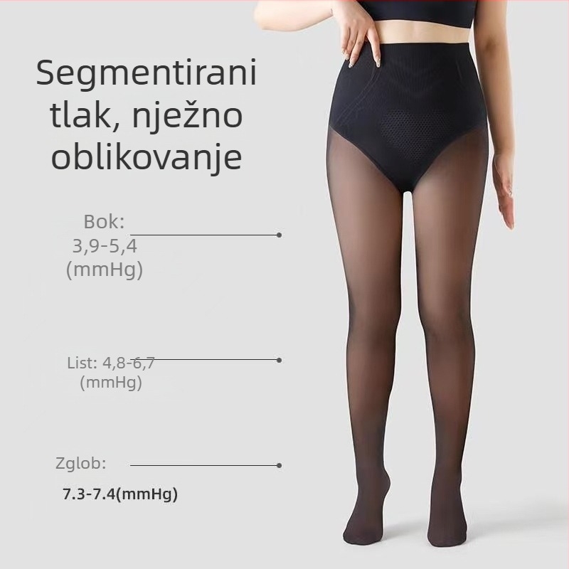 Pantyhose s efektom golih nogu, za žene, proljeće-jesen, crne, ultra prozirne, podizanje stražnjice