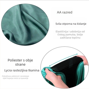 Spavaća vreća od svile s jastukom za glavu, oblik mumije, 250 g, za odrasle