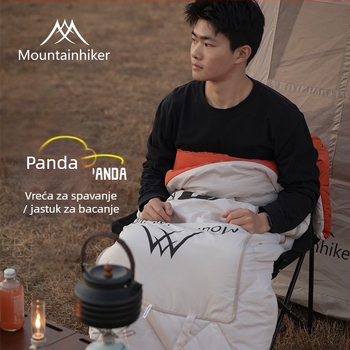 Spavaća vreća s Panda jastukom i kamping dekom | Mountain Guest | Struktura: omotnica tip | Za odrasle