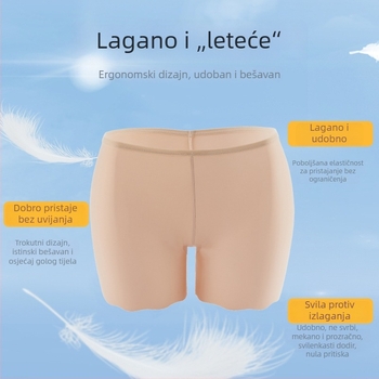 Ženske sigurnosne gaćice - protiv izlaganja, srednji dio, Ice Silk tkanina, 100% pamuk u preponi