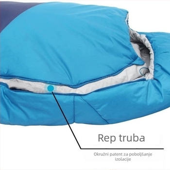Zimska vreća za spavanje za odrasle, punilo od pamuka, vodootporna i otporna na vjetar, oblik mumije
