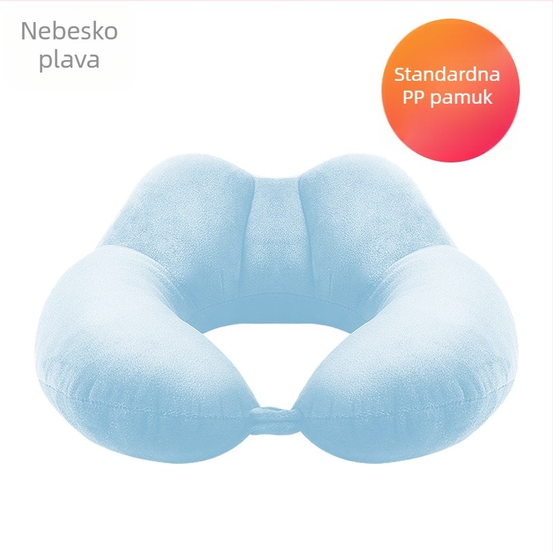 Baimei U-oblični putni jastuk za odrasle – punilo poliuretan, jezgra Crystal Velvet, navlaka od 100% flanelа, moderni minimalistički stil