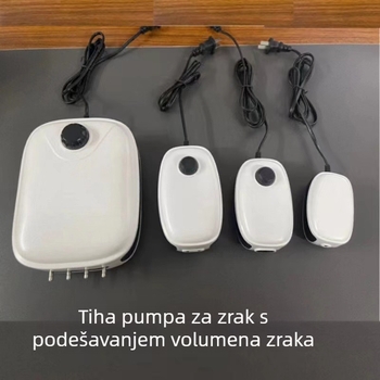 Pumpa za kisik u akvariju – tiha, AC napajanje, buka 30 dB, pogodna za kućni akvarij