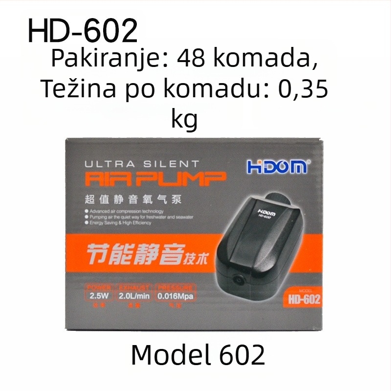 Xiteng HDOM 601-605 pumpa za kisik u akvariju, teži oko 0,7 kg, bez uvoza