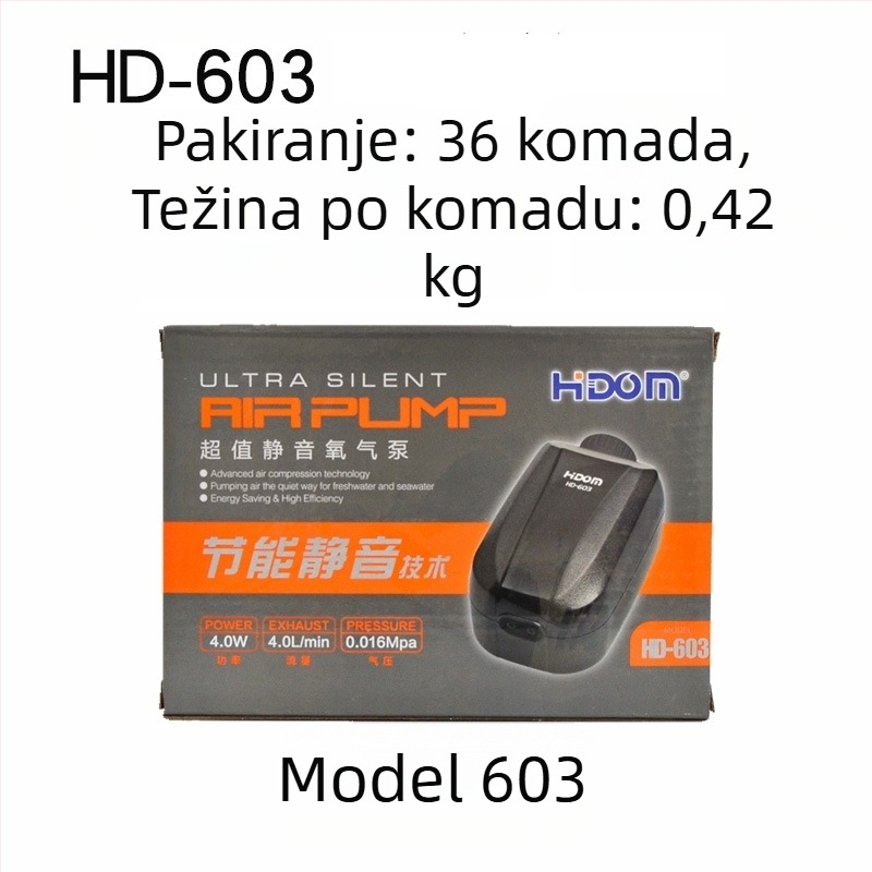 Xiteng HDOM 601-605 pumpa za kisik u akvariju, teži oko 0,7 kg, bez uvoza