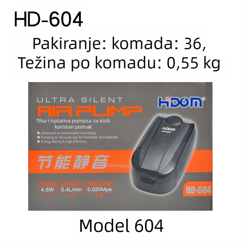 Xiteng HDOM 601-605 pumpa za kisik u akvariju, teži oko 0,7 kg, bez uvoza