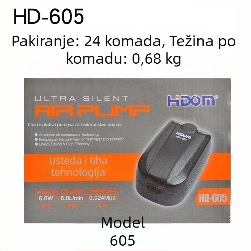 Xiteng HDOM 601-605 pumpa za kisik u akvariju, teži oko 0,7 kg, bez uvoza