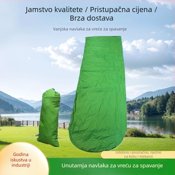 Liner za vreću za spavanje tipa omotnice za odrasle; punjenje 200 g/m2 hollow cotton; podstava i vanjska tkanina 380 nylon; težina 1 kg