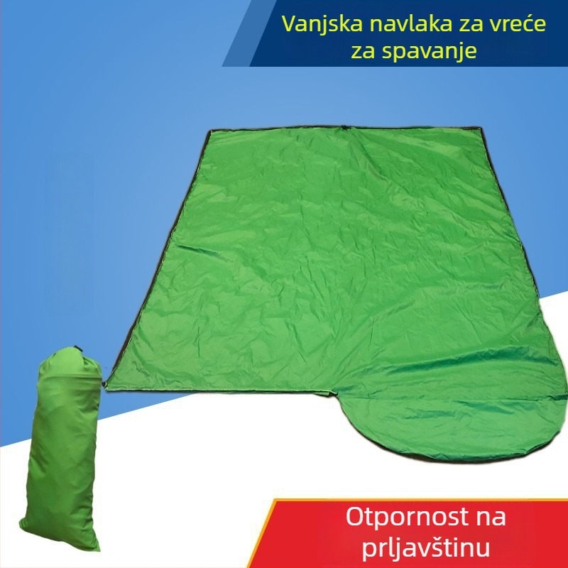 Liner za vreću za spavanje tipa omotnice za odrasle; punjenje 200 g/m2 hollow cotton; podstava i vanjska tkanina 380 nylon; težina 1 kg