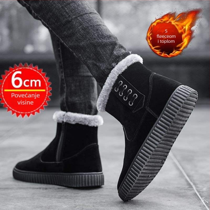 Snježne čizme - vodootporne, tople, podstavljene fleeceom, Ultra-Fiber Leather gornji dio, gumeni đon