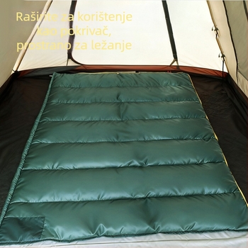 Spavaća vreća u obliku omotnice za odrasle, punilo 100 g/m², podstava od poliestera 210, vodootporna tkanina 290 poliestera, težina 720 g
