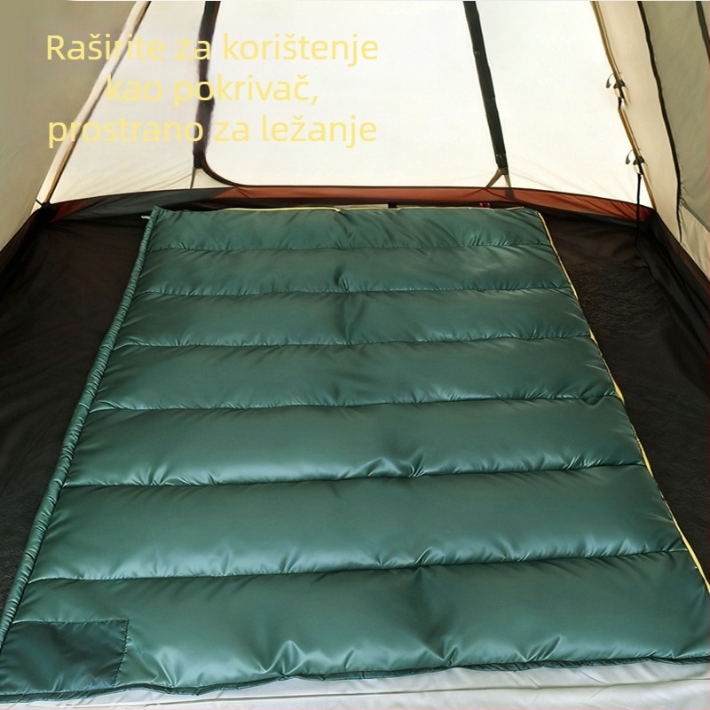 Spavaća vreća u obliku omotnice za odrasle, punilo 100 g/m², podstava od poliestera 210, vodootporna tkanina 290 poliestera, težina 720 g